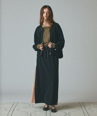 GRACE CONTINENTAL サイドジップスカート ブラック