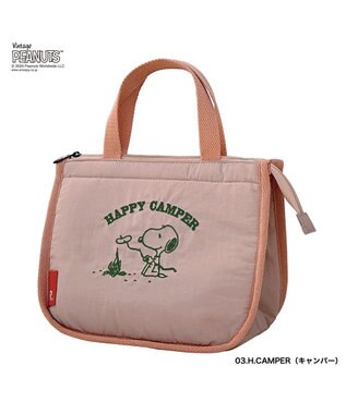 ROOTOTE 8605【スヌーピー:簡易保冷】IP.サーモキーパー.デリ.ピーナッツ-9B 03：ハッピーキャンパー