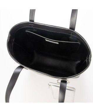 UNBILLION VERYコラボ カシュカシュ cachecache / カードケース付きメタリックトートバッグ ブラック