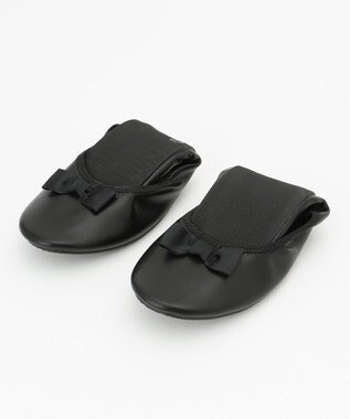 ANY 【トートバッグ付き】コンパクトリボンスリッパ ブラック