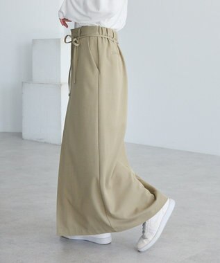 CRAFT STANDARD BOUTIQUE フロントタックロングスカート Light Khaki