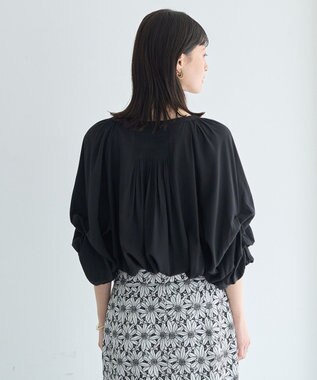 YECCA VECCA ホイップスリーブブラウス Black