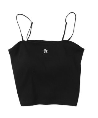 WEGO 【カップ付き/SMサイズ展開】nachumoreショートワンポイントキャミ ブラック