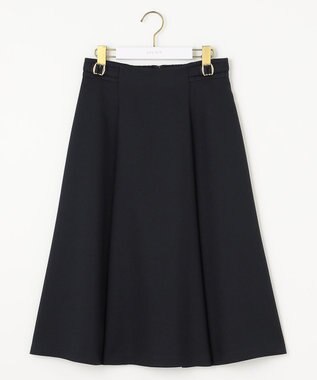 ANY SIS 【洗える】プチベルトフレア スカート ネイビー