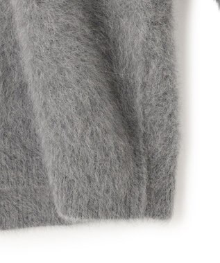 ICB L フォックスアルパカ Vネックプルオーバーニット ライトグレー系