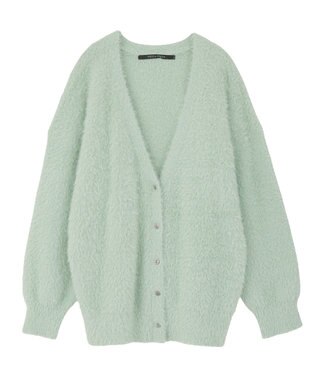 YECCA VECCA ラメシャギーカーディガン Charcoal Gray