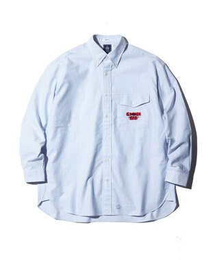 J.PRESS MEN 【J.PRESS ORIGINALS】GRFFITI B.D. OXFORD STRIPE SHIRT / BAGGY FIT ダルブルー系1