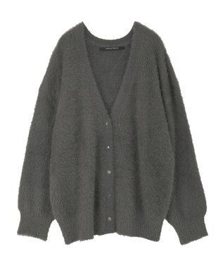 YECCA VECCA ラメシャギーカーディガン Charcoal Gray