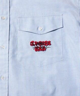 J.PRESS MEN 【J.PRESS ORIGINALS】GRFFITI B.D. OXFORD STRIPE SHIRT / BAGGY FIT ダルブルー系1