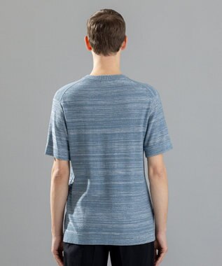 JOSEPH HOMME シャイニースラブブークレ　ニットＴシャツ サックスブルー系