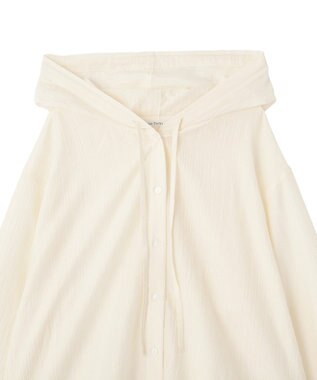 Green Parks シアーフードシャツ Ivory