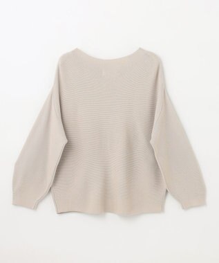 ANY 【洗濯機可】パフスリーブガーターニット サンドベージュ