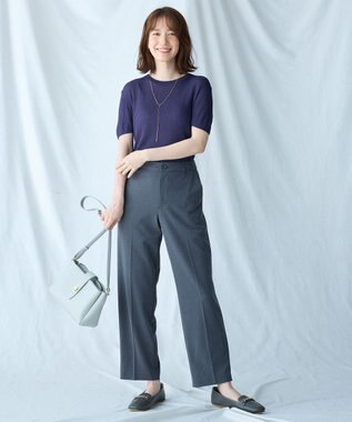 ANY 【2SET】ニットツインセット（半袖ニット＋Vネックカーデ） ロイヤル