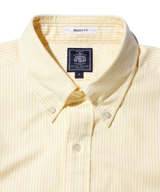 J.PRESS MEN 【J.PRESS ORIGINALS】GRFFITI B.D. OXFORD STRIPE SHIRT / BAGGY FIT ライトイエロー系1