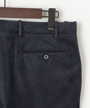 JOSEPH ABBOUD 【軽量】ブロックベロア ストレッチ パンツ ネイビー系