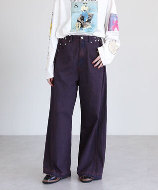 Green Parks ・ＳＵＧＡＲ　ＳＰＯＯＮ　タックデニムワイドパンツ