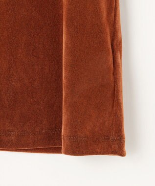 ANY SIS S 【洗える】チュールベロア プルオーバー テラコッタ
