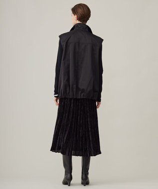 ICB 【洗える】グランウォームソフトサテン ミリタリーベスト ブラック系