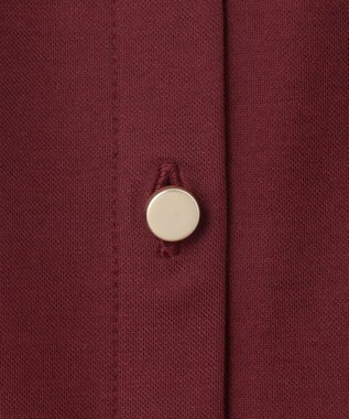 ANY SIS 【接触冷感・UVカット・洗える】ハイストレッチスムース2WAY ブラウス ボルドー