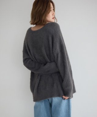 YECCA VECCA ラメシャギーカーディガン Charcoal Gray