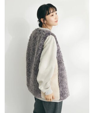 CRAFT STANDARD BOUTIQUE ファーサイド切替ベスト Gray