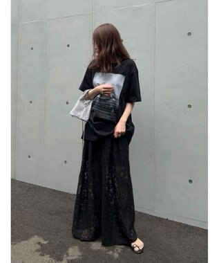 Green Parks レースタックパンツ Black