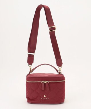 TOCCA CHECKER CLOVER VANITY ヴァニティバッグ レッド系