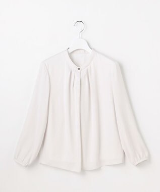 J.PRESS LADIES S バックサテンジョーゼット カットソー ライトグレー系