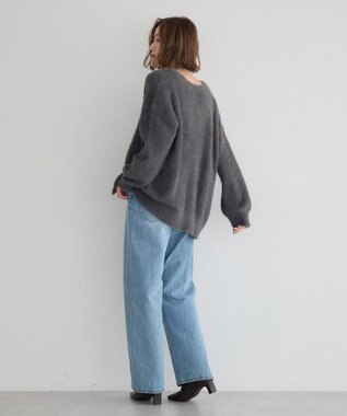 YECCA VECCA ラメシャギーカーディガン Charcoal Gray