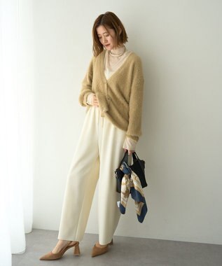 YECCA VECCA ラメシャギーカーディガン Charcoal Gray