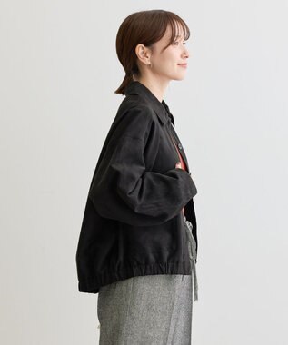 Green Parks ステンカラースウェード調ブルゾン Black