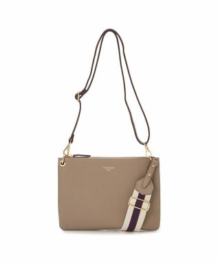 TOPKAPI 【TREASURE TOPKAPI】ストライプベルト・レザー2wayショルダーバッグ グレージュ