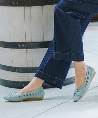 Tiaclasse 【小倉優子さん着用】リボンニットフラットパンプス ミント