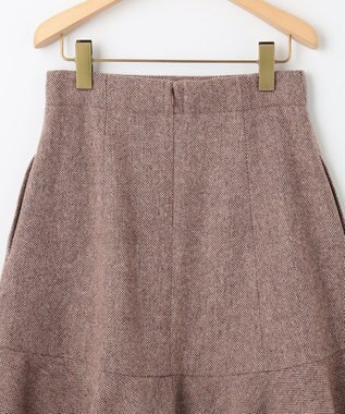 組曲 ネコアシツイードセミフレア スカート ダークブラウン系