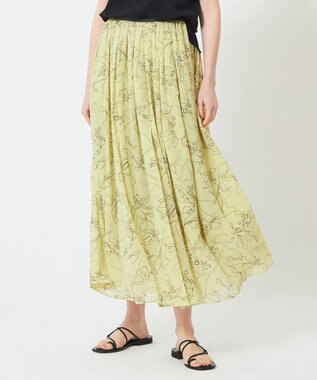 BEIGE， DRACAENA / ギャザースカート Lime x Slate