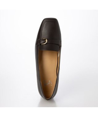 ing <ing>ベルトデザインヒールローファー ダークブラウン