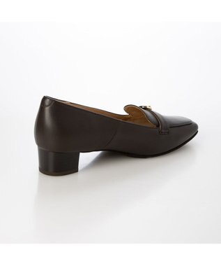 ing <ing>ベルトデザインヒールローファー ダークブラウン