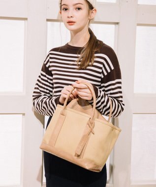 UNBILLION 【テレビ ドラマ着用アイテム】cachecache パーテーションキャンバスバッグ キャメル