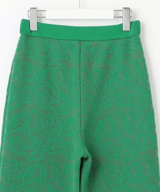 自由区 【Premium Collection】レースジャガードニット パンツ グリーン系