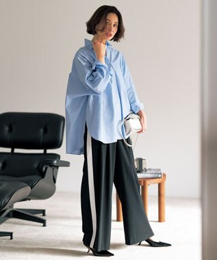 UNFILO 【セットアップ着用可】マイビューティ 側章ワイドパンツ