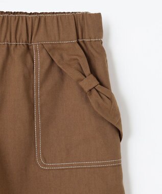 組曲 KIDS 【110-140㎝】リボンポケット ショートパンツ ブラウン系