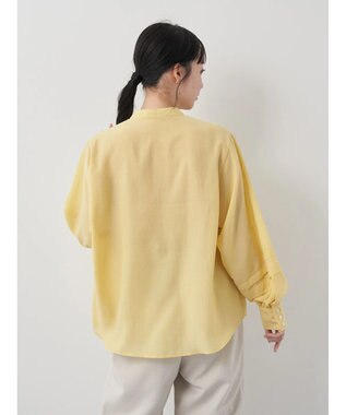 earth music&ecology ボリュームタック袖ブラウス Yellow