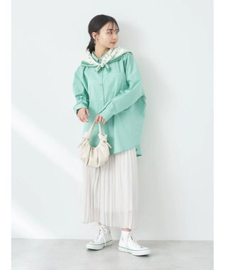 earth music&ecology ポプリンボックスシャツ Mint