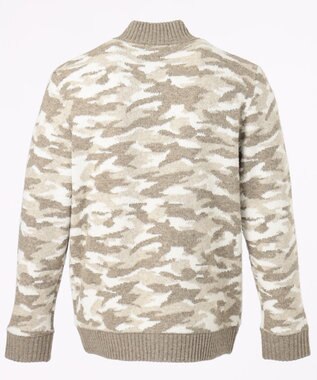 JOSEPH ABBOUD MOUNTAIN 【UNISEX】ラムウール×モールカモフラ フルZIPニット アイボリー系7