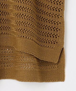 自由区 【カトリエムブーケ】Tricot en cupro バックジッププルオーバー シナモン