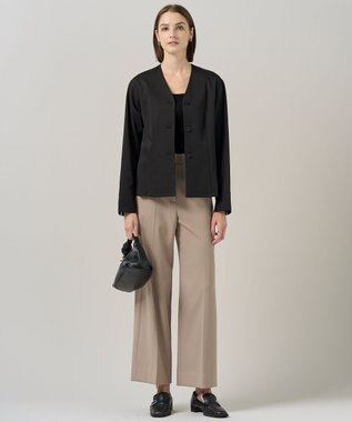 ICB 【洗える】【OUR WACOAL コラボ】カップイン スクエアネック タンクトップ ブラック系