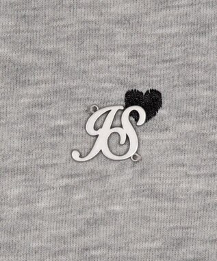 WEGO ハート総柄刺?スウェット 杢グレー