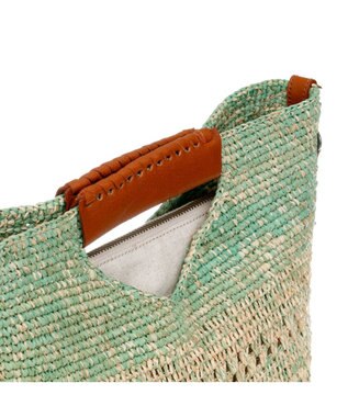 IBIZA ラフィア　2WAYバッグ エメラルドグリーン