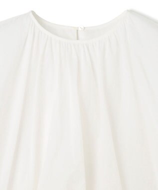 uncrave シアープルーフナイロン ギャザーブラウス ホワイト