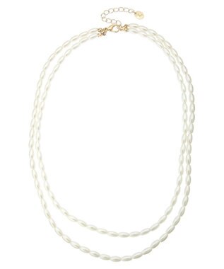 AMERICAN HOLIC ナツメパール２連＆メタルコイン３ＷＡＹネックレス Gold